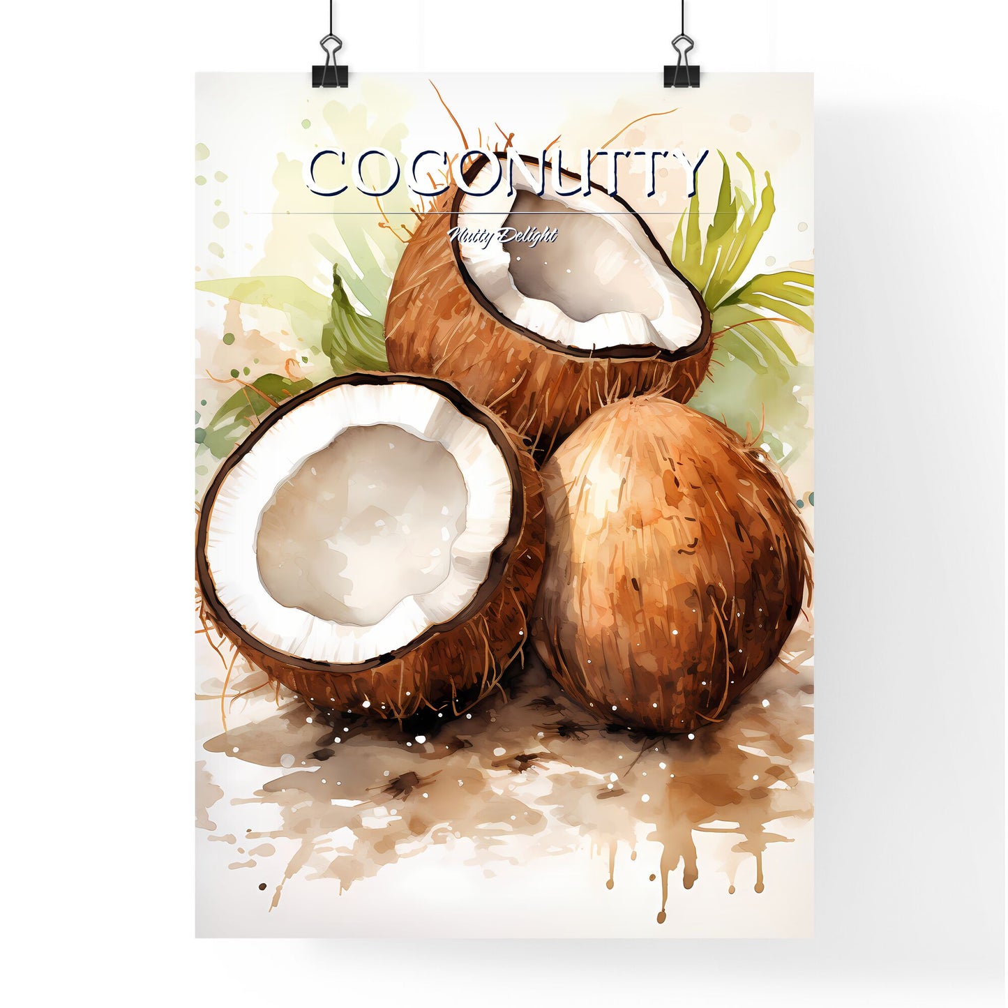 A Group Of Coconuts With Leaves Default Title