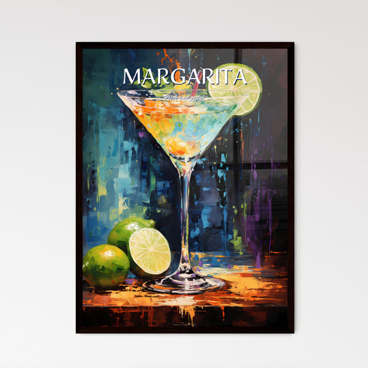 A Margarita Is A Cocktail Consisting Of Tequila - A Martini Glass With A Drink And Limes Default Title