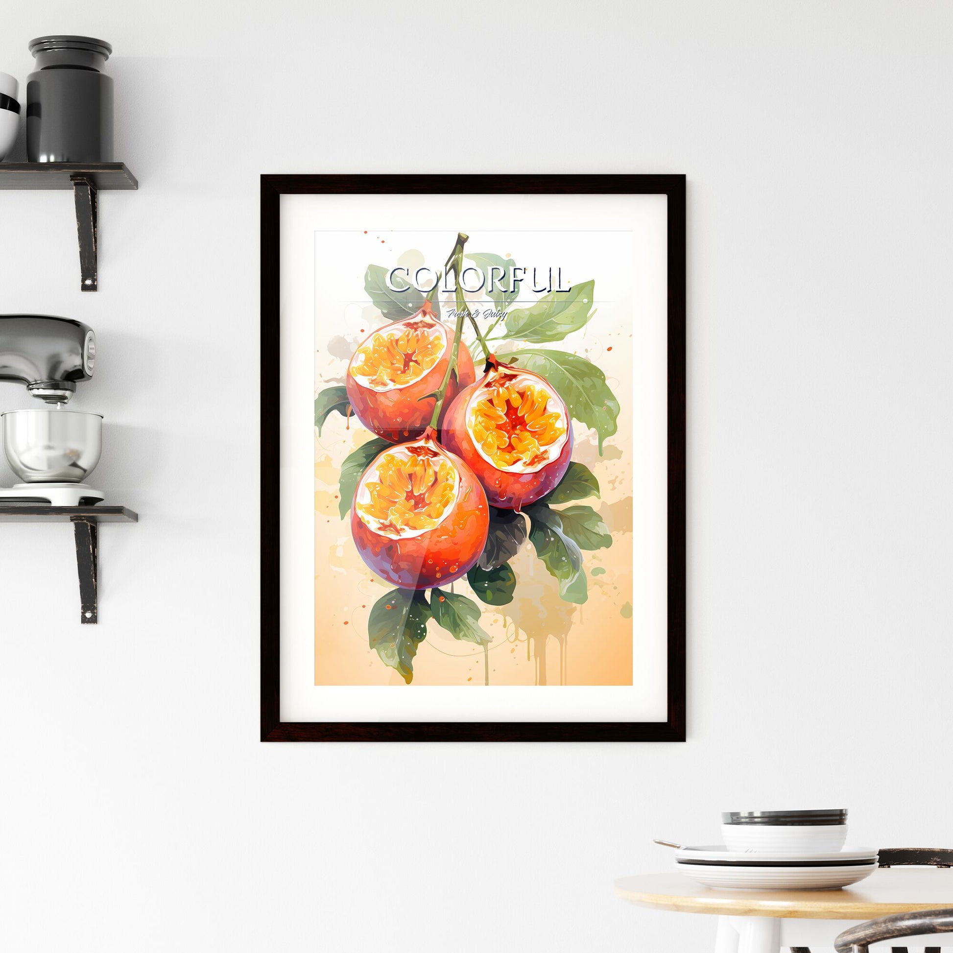 A Painting Of Fruit With Leaves Default Title