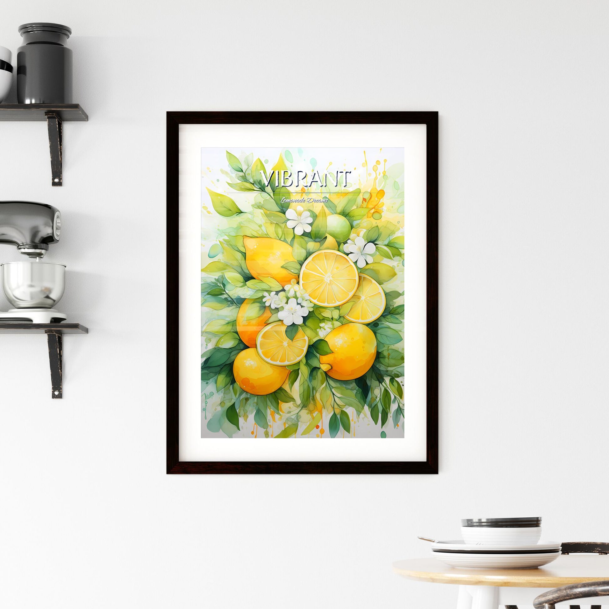 A Painting Of Lemons And Flowers Default Title