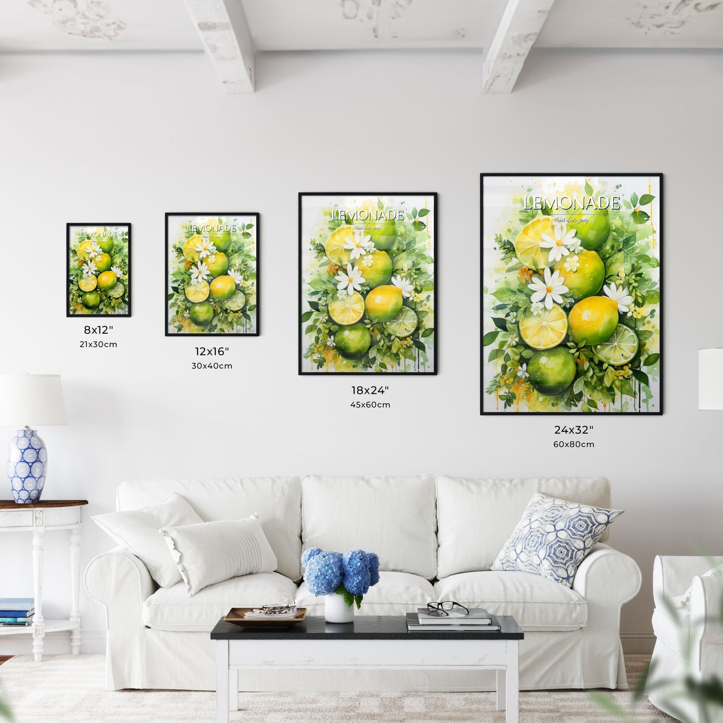 A Painting Of Lemons And Flowers Default Title