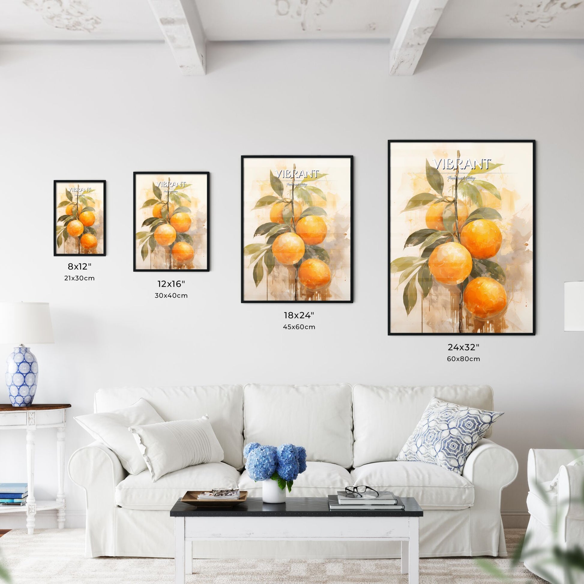 A Painting Of Oranges On A Branch Default Title