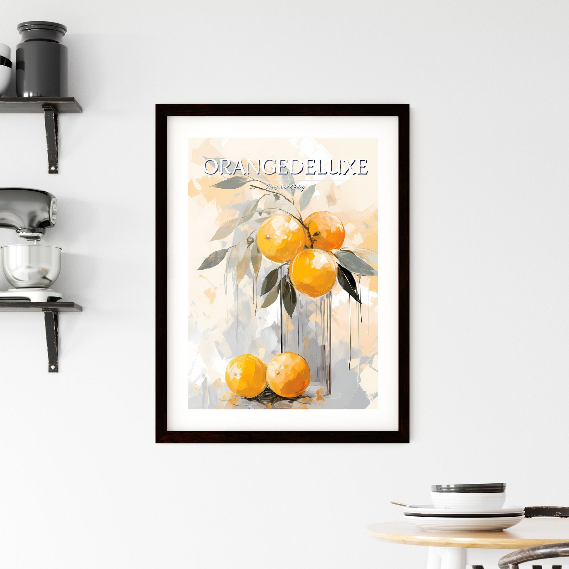 A Painting Of Oranges On A Branch Default Title