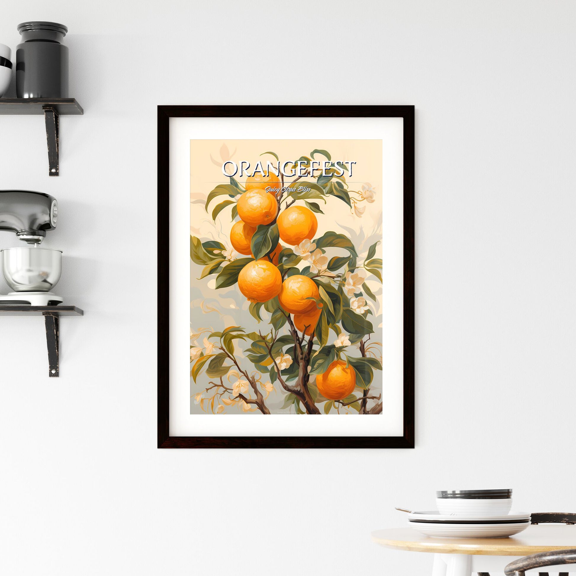 A Painting Of Oranges On A Tree Default Title