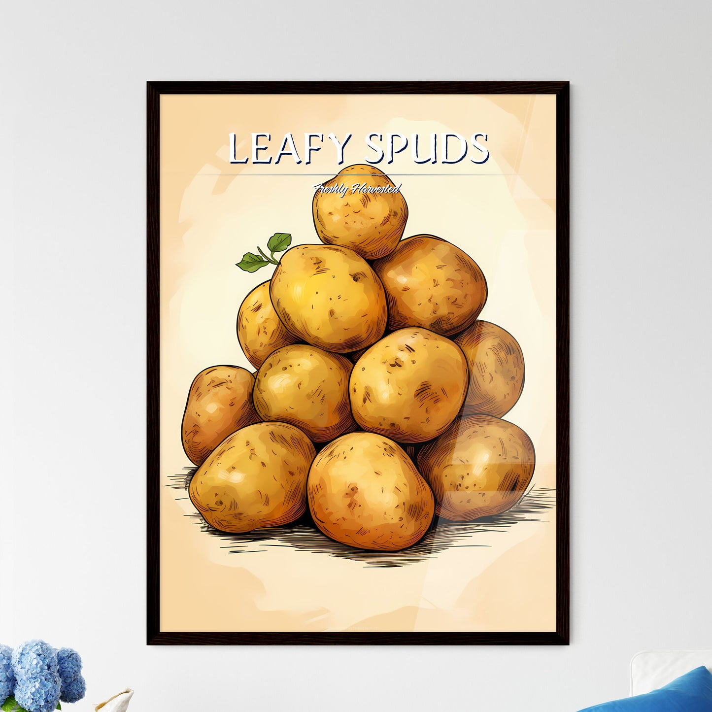 A Pile Of Potatoes With A Leaf Default Title