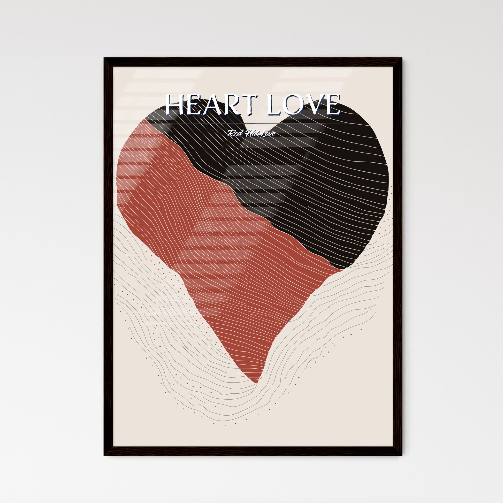 America Love - Heart Shape - A Heart Shaped Black And Red Art Default Title