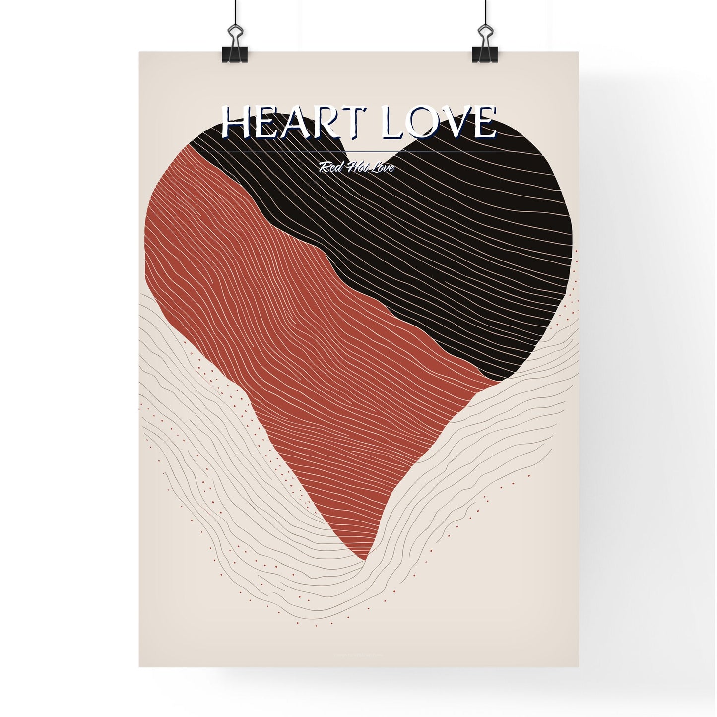 America Love - Heart Shape - A Heart Shaped Black And Red Art Default Title