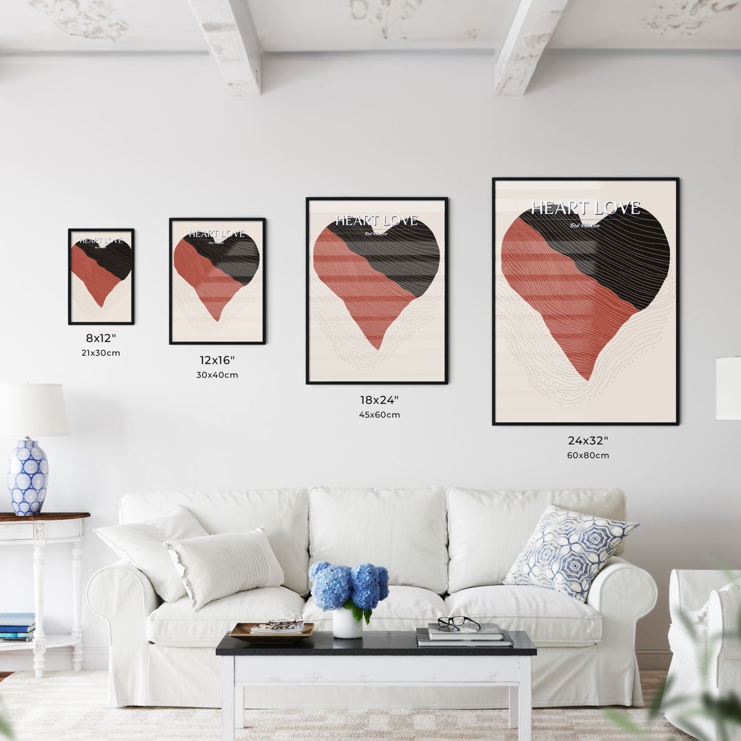 America Love - Heart Shape - A Heart Shaped Black And Red Art Default Title