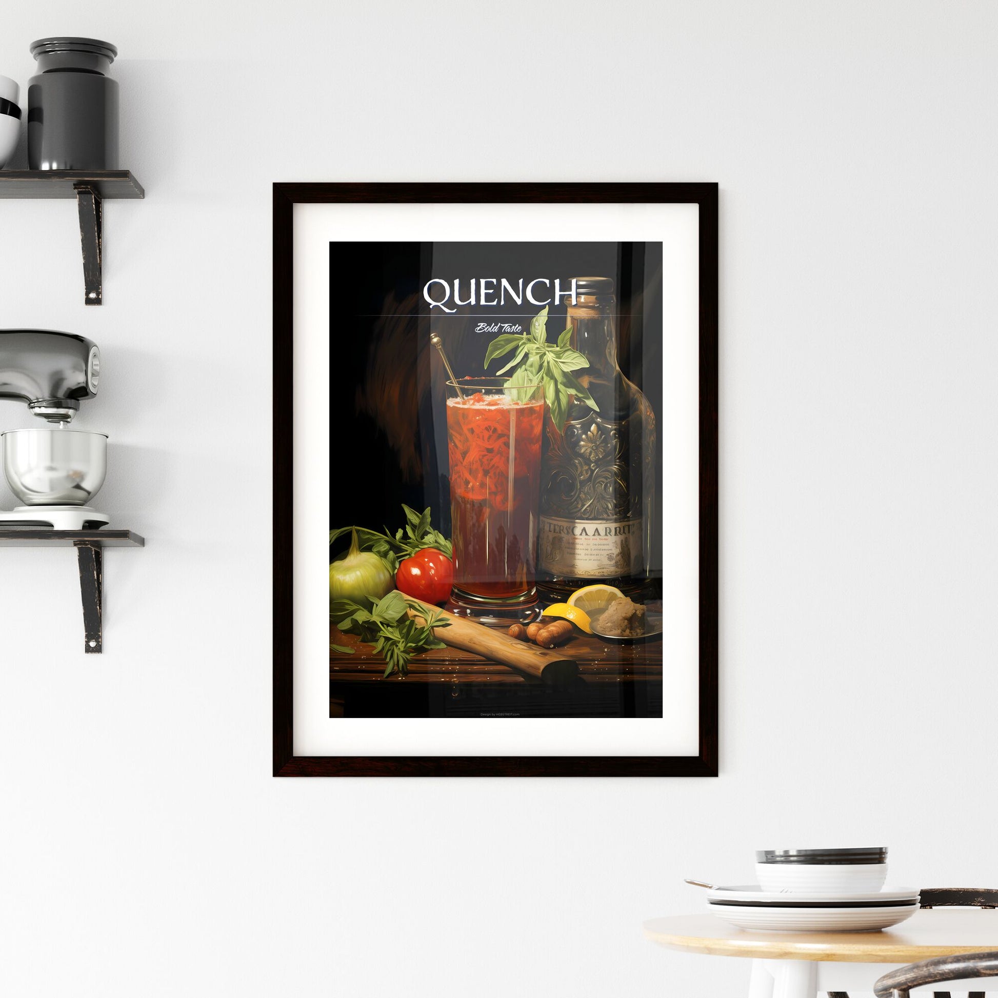 Bloody Mary Cocktail - A Glass Of Liquid With A Spoon Next To A Bottle Of Liquid Default Title