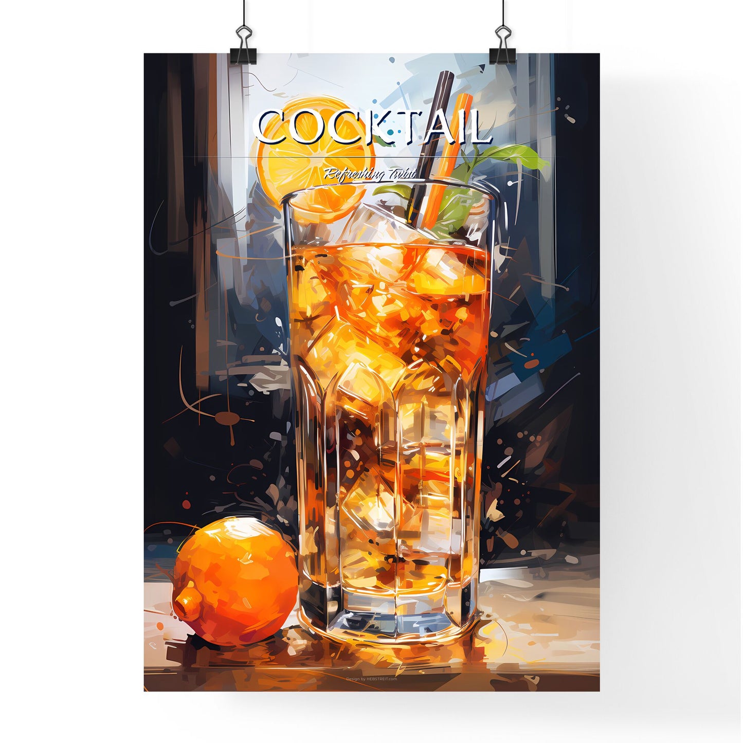 Classic Screwdriver Cocktail - A Glass Of Ice Tea With Orange Slices And Straws Default Title