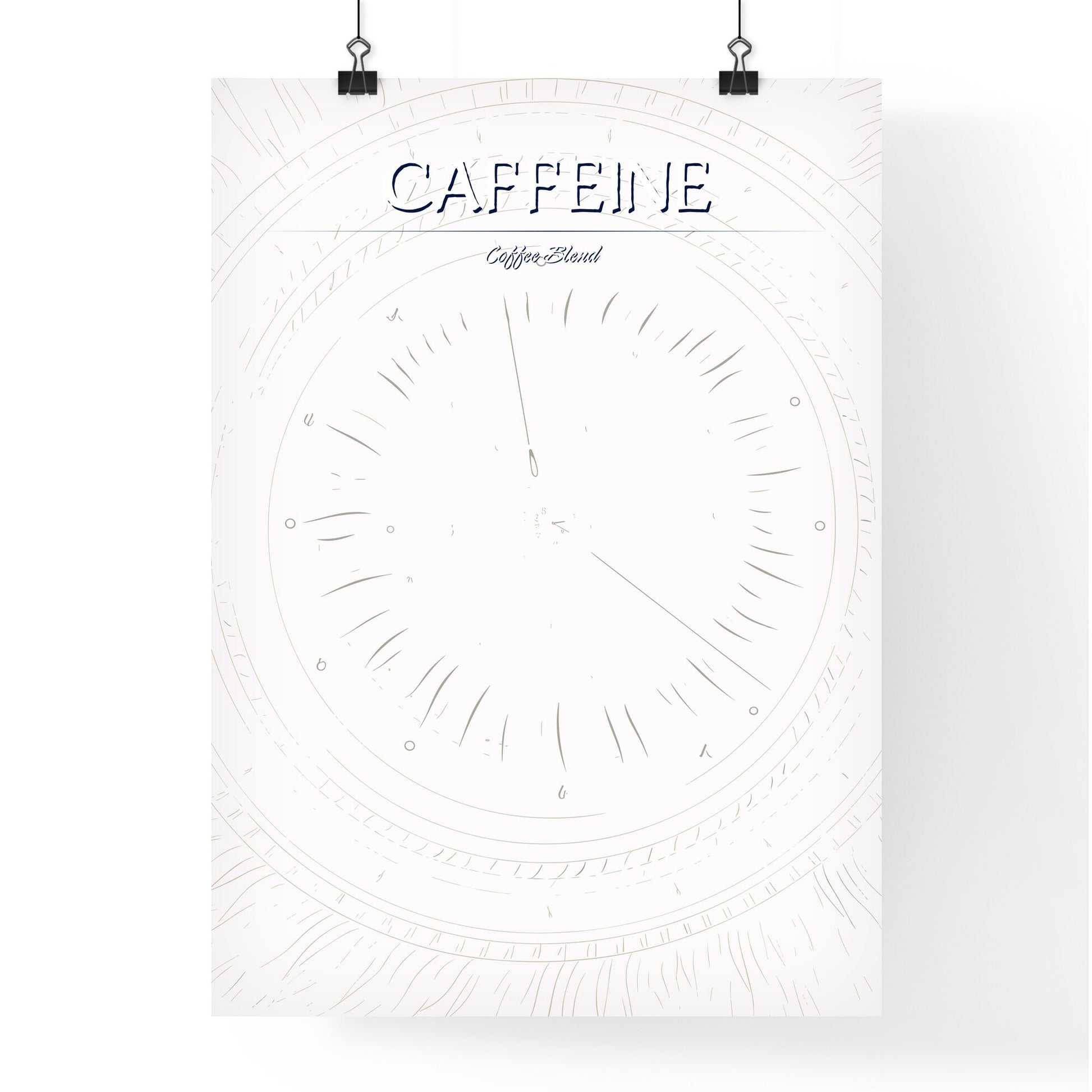 Coffee Time Poster - A Clock With Numbers And Lines Default Title