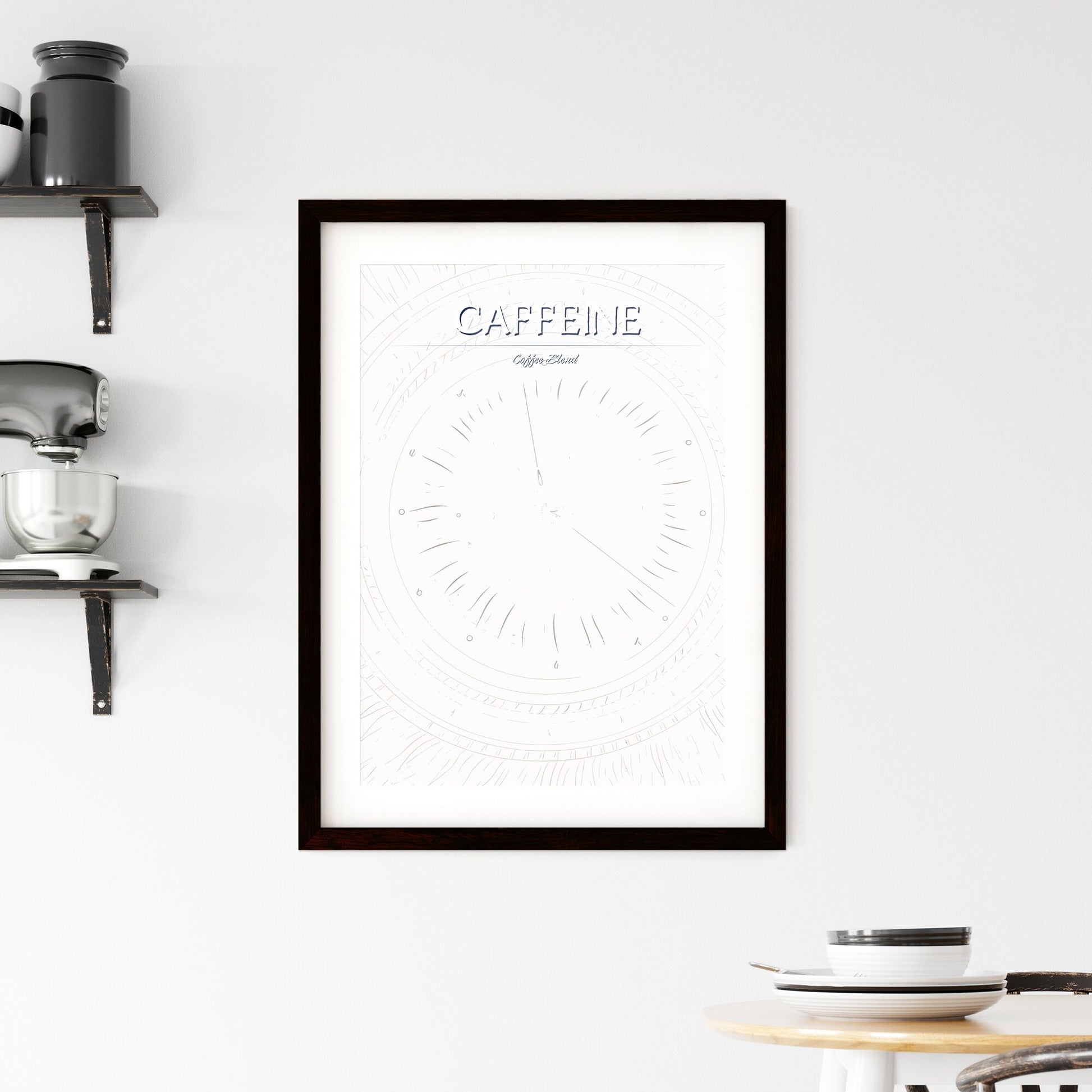 Coffee Time Poster - A Clock With Numbers And Lines Default Title