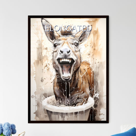 Donkey With Its Mouth Open Art Print Default Title