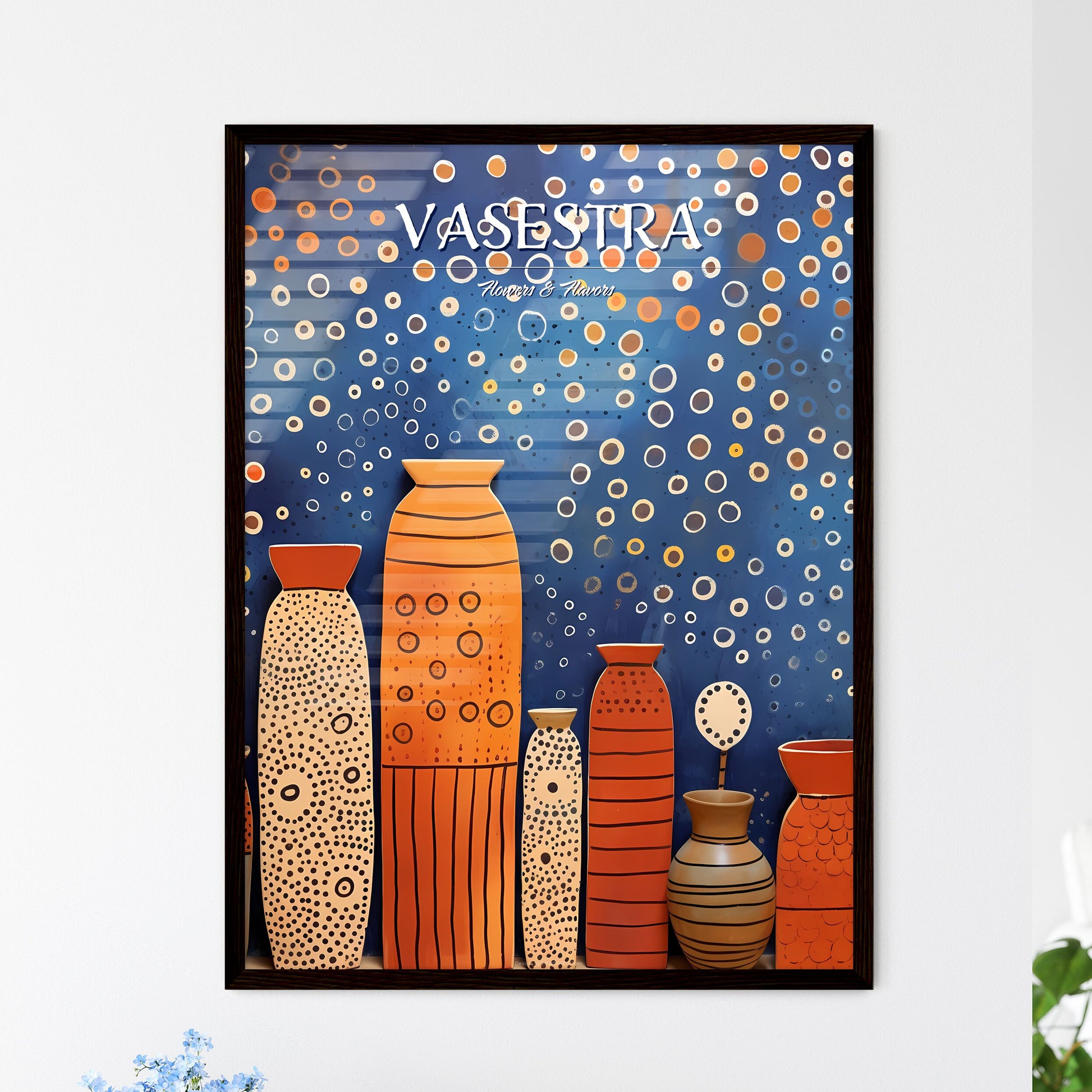 Group Of Vases On A Wall Art Print Default Title