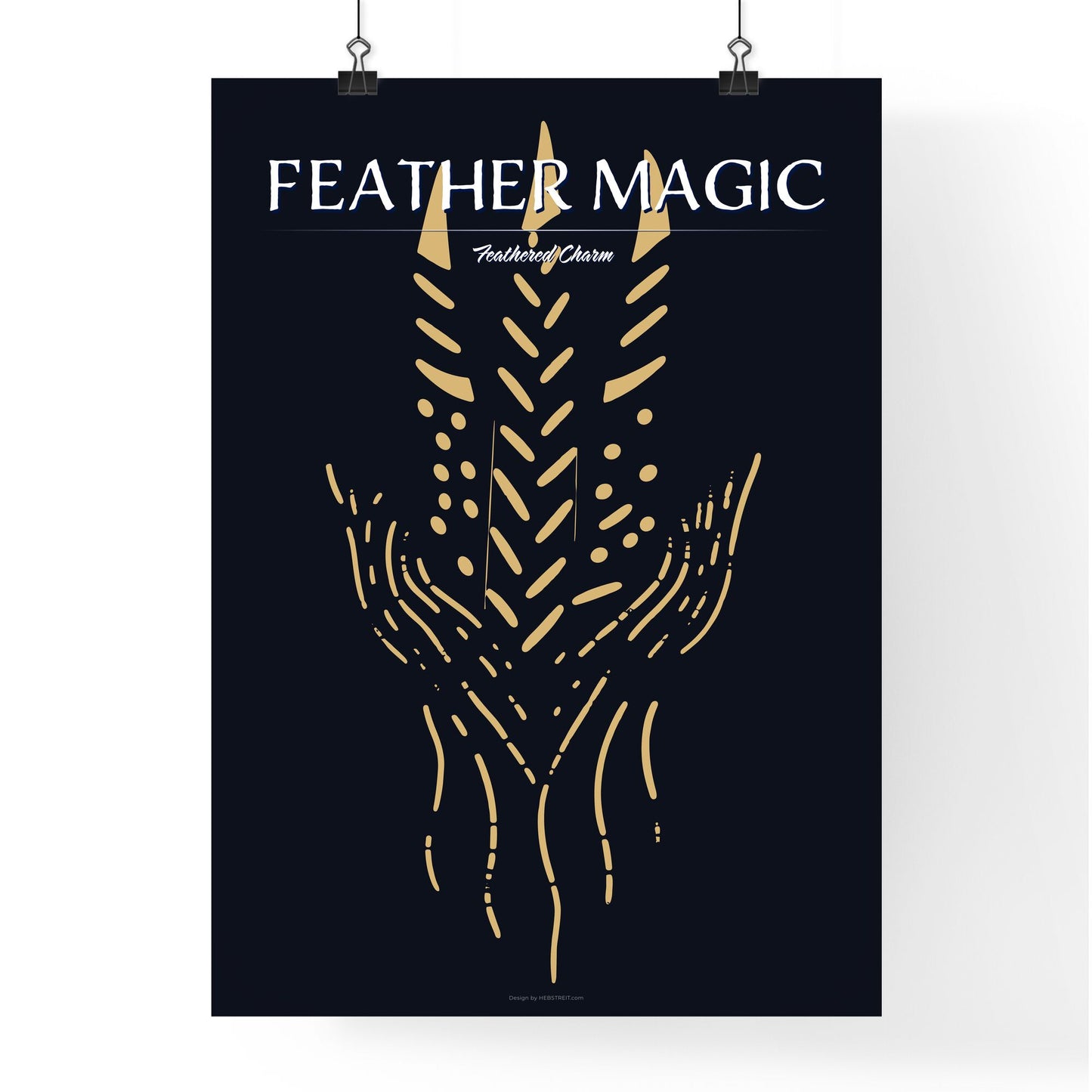 Hamsa Hands Poster - A Drawing Of A Feather Default Title