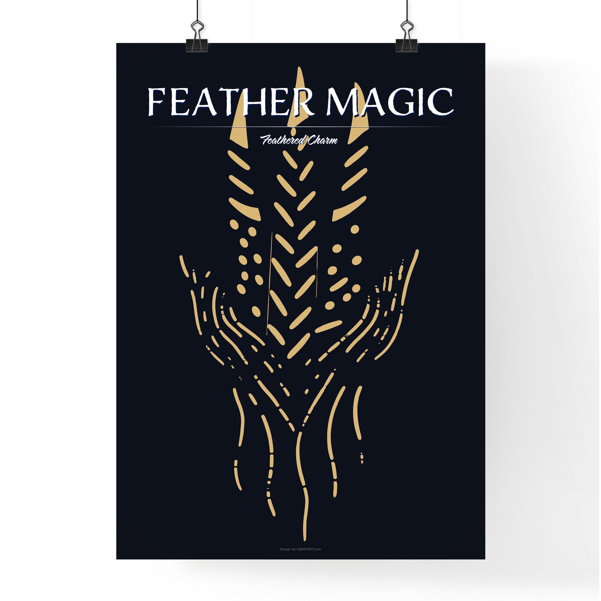 Hamsa Hands Poster - A Drawing Of A Feather Default Title