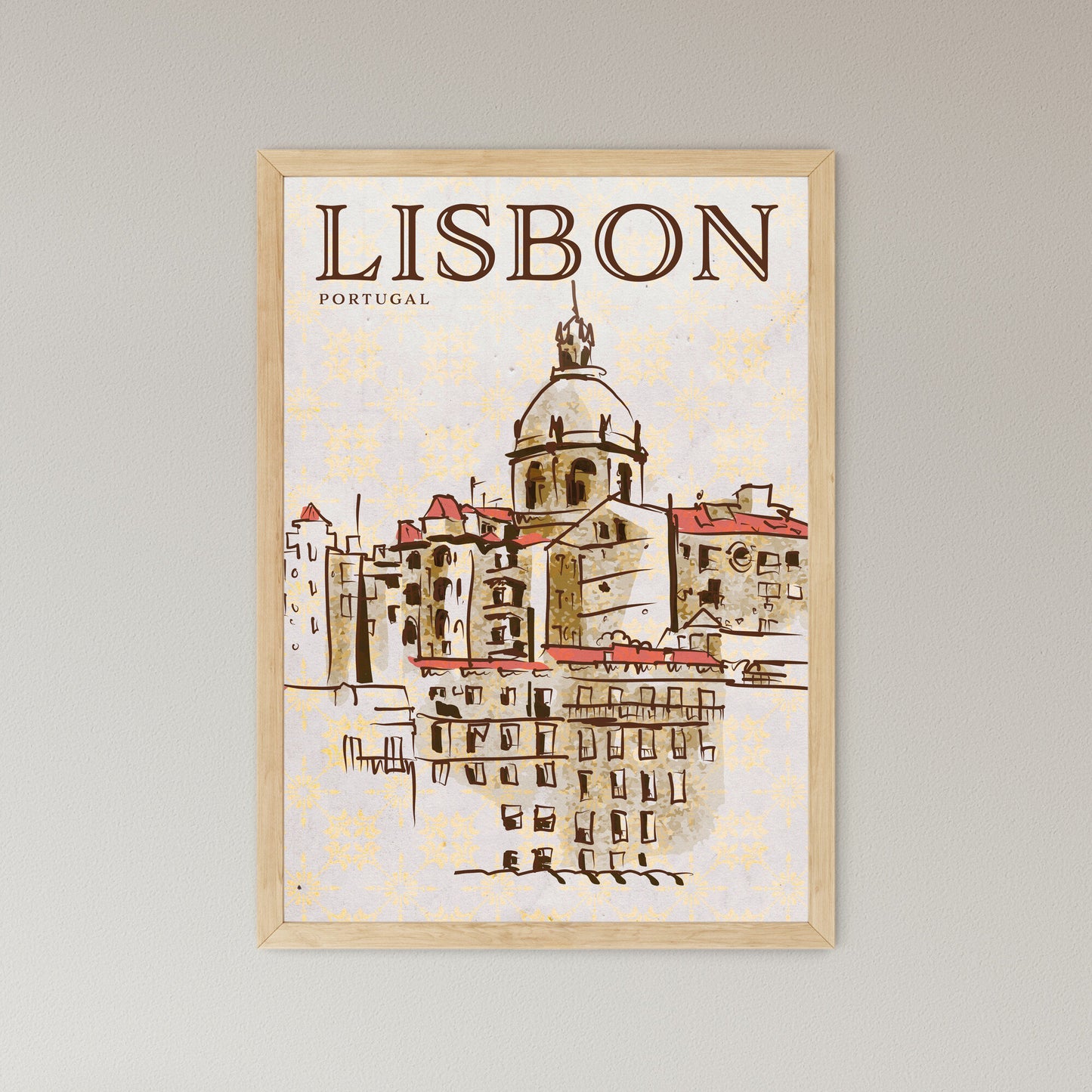 Lisbon Skyline Poster – Perfect Gift