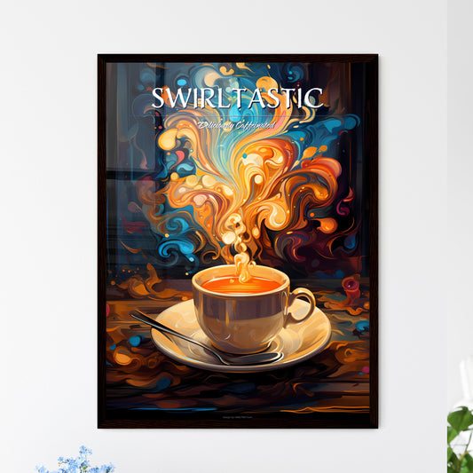 Illustration For All The Coffee Lovers - A Cup Of Liquid With Colorful Swirls Default Title