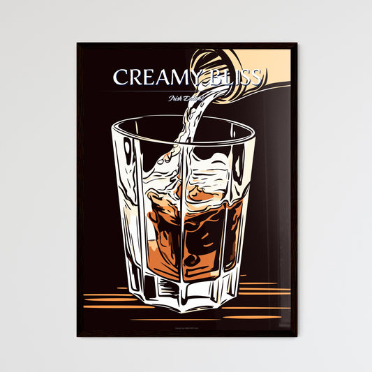 Irish Creme Liqueur Pouring Into A Glass Full Of Ice - A Glass Of Liquid Being Poured Into A Glass Default Title