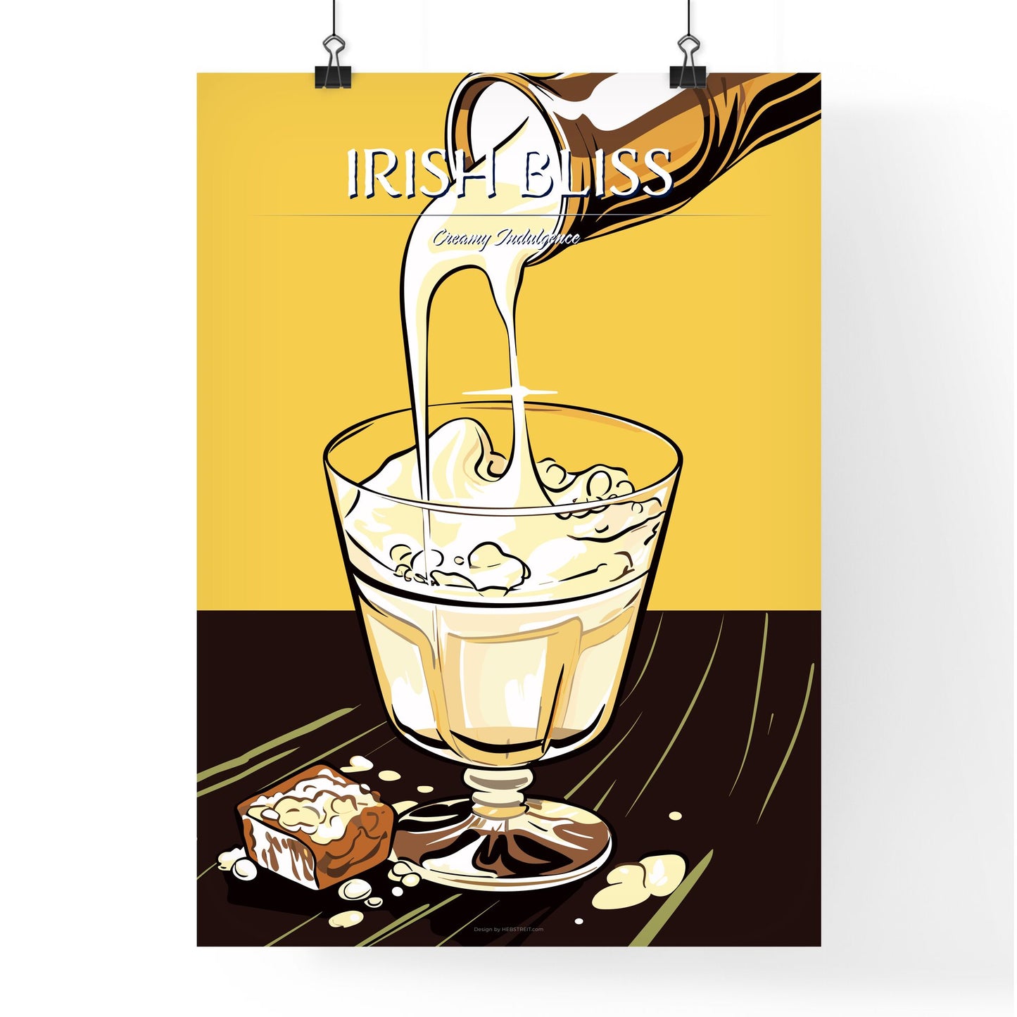 Irish Creme Liqueur Pouring Into A Glass Full Of Ice - A Glass Of Milk Being Poured Into A Glass Default Title