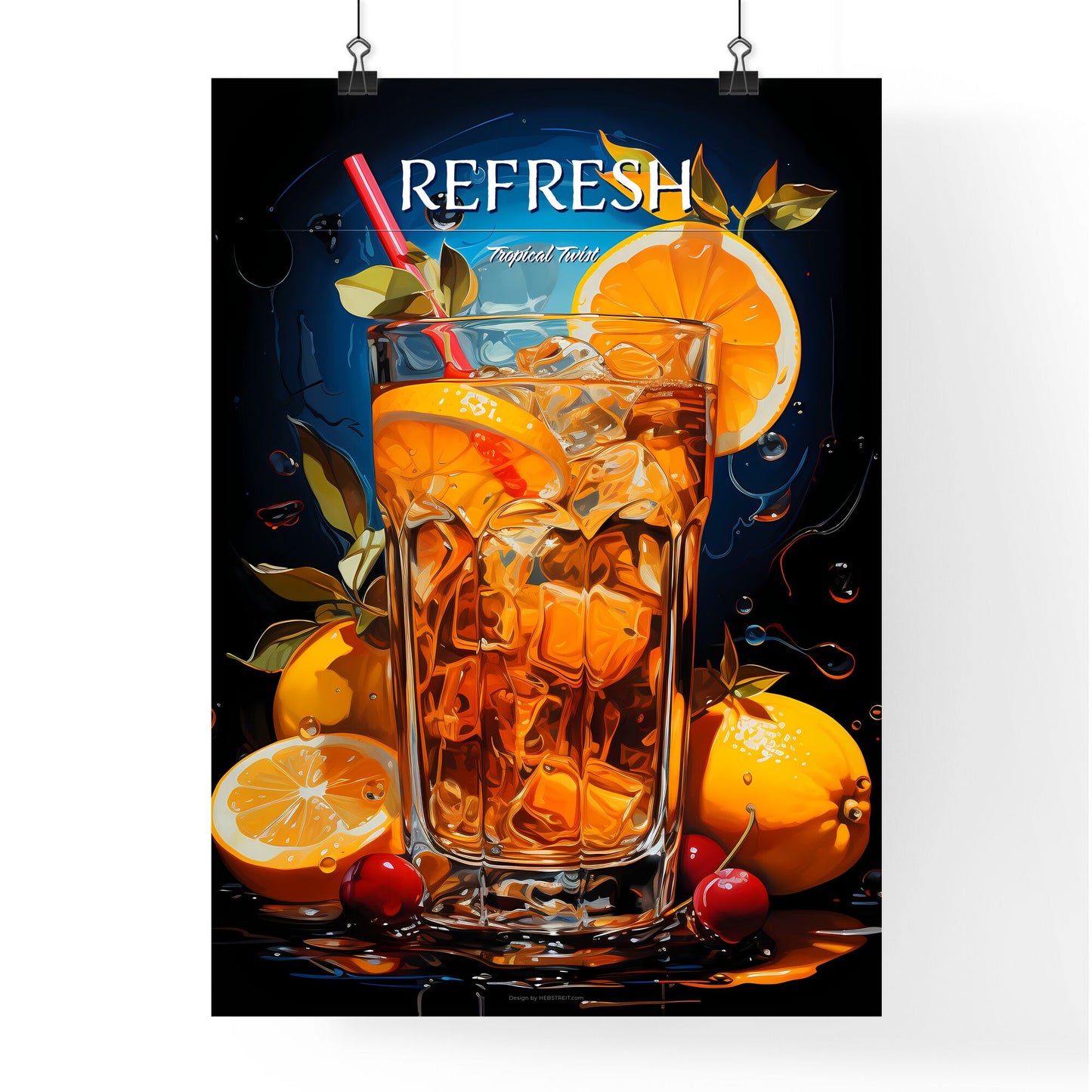 Long Island Iced Tea - A Glass Of Ice Tea With Oranges And Cherries Default Title