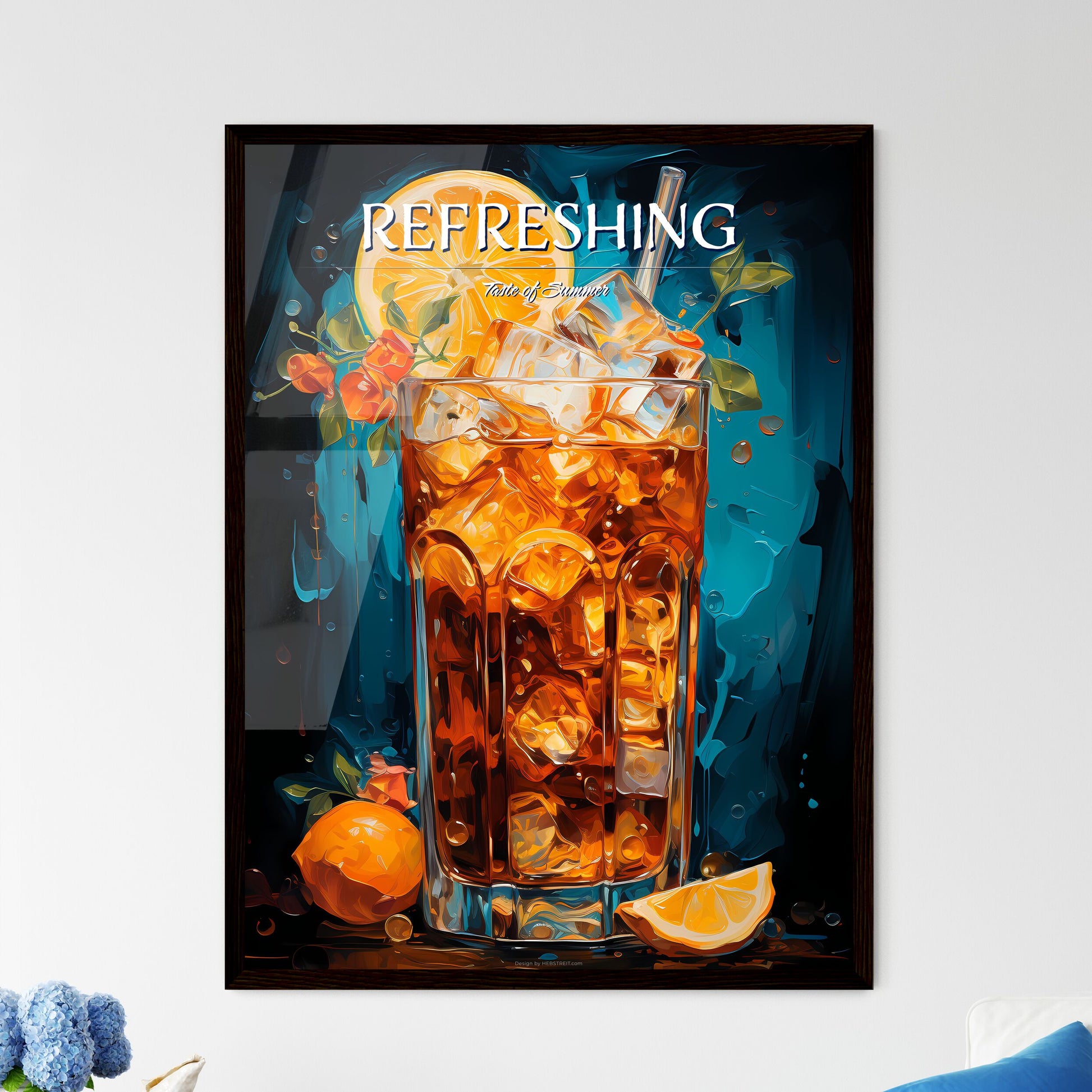 Long Island Iced Tea - A Glass Of Ice Tea With Orange Slices And Flowers Default Title