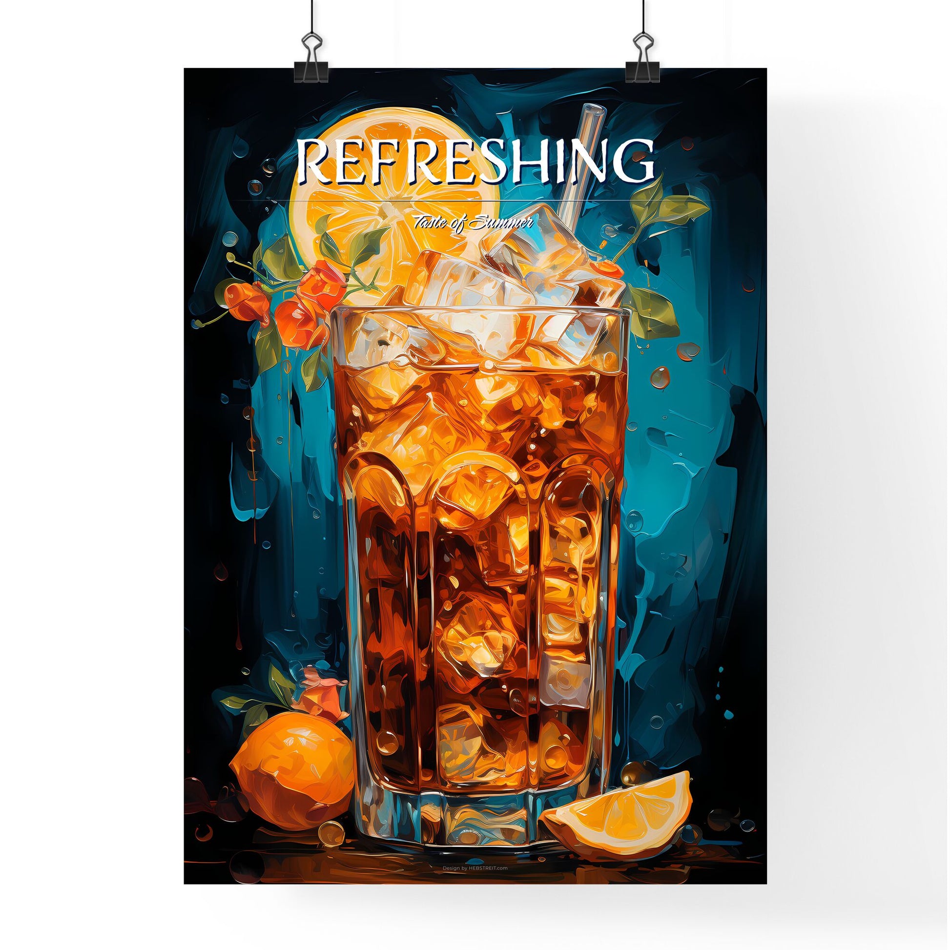 Long Island Iced Tea - A Glass Of Ice Tea With Orange Slices And Flowers Default Title