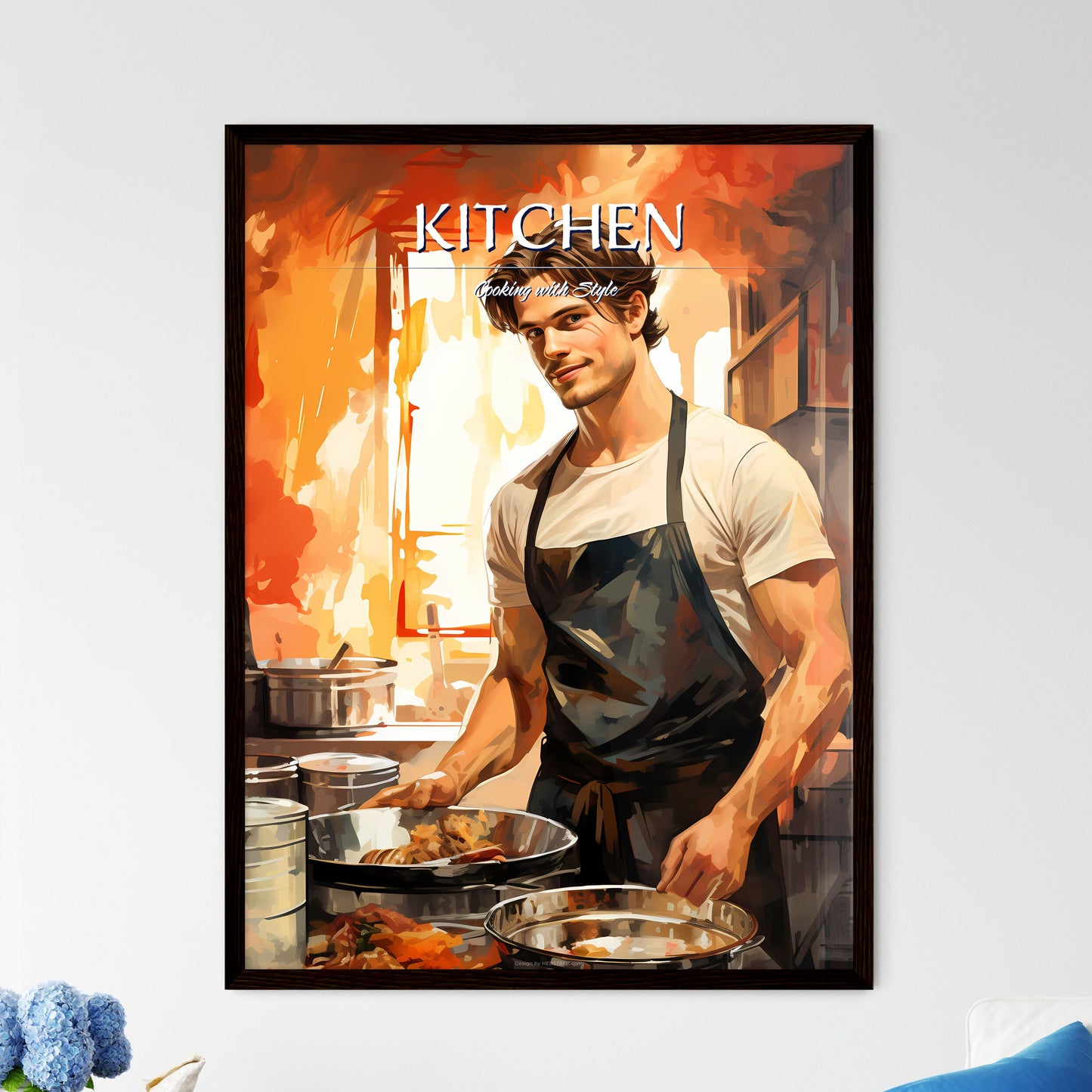 Man In A Kitchen Art Print Default Title