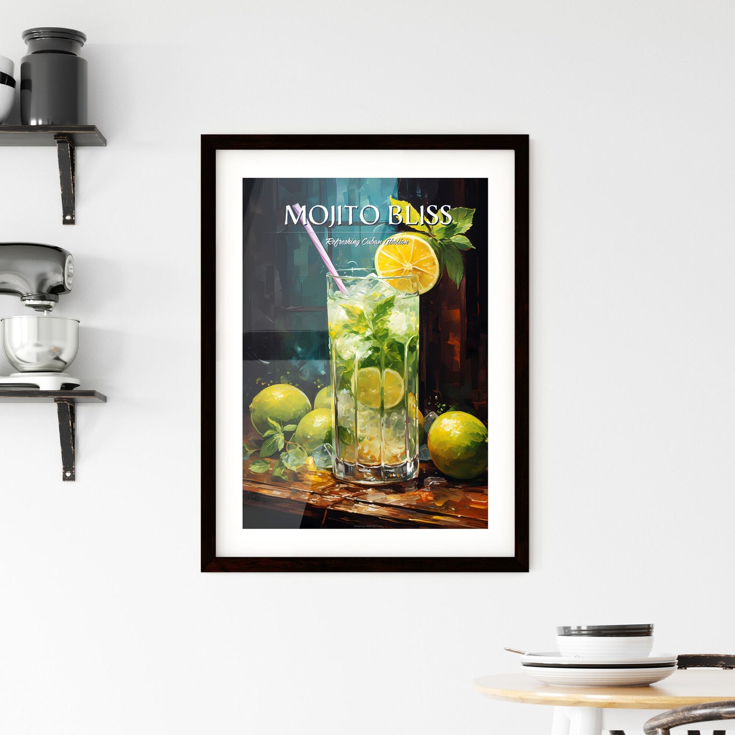 Mojito Is A Traditional Cuban Punch - A Glass Of Ice And Lemonade With A Straw Default Title