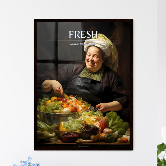 My Mother Makes A Great Salad - A Woman Smiling At A Bowl Of Vegetables Default Title