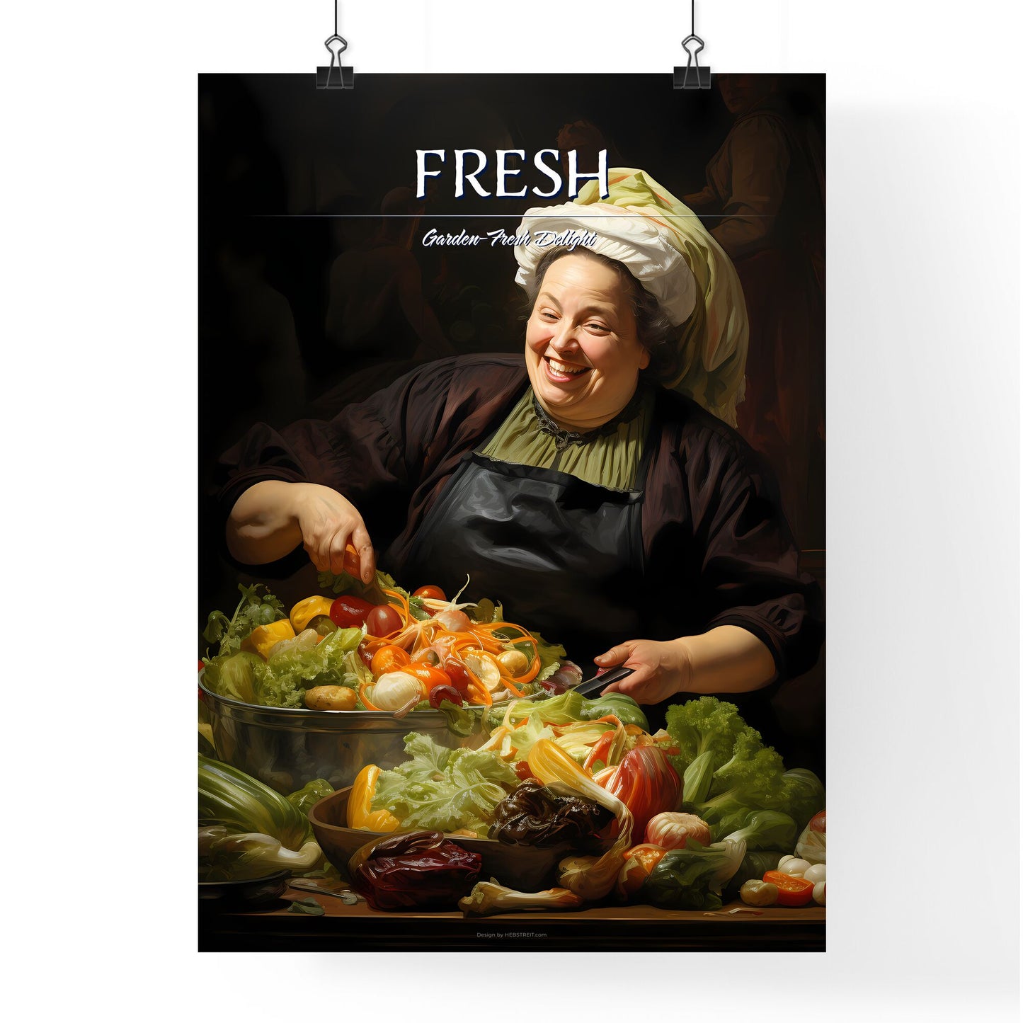 My Mother Makes A Great Salad - A Woman Smiling At A Bowl Of Vegetables Default Title