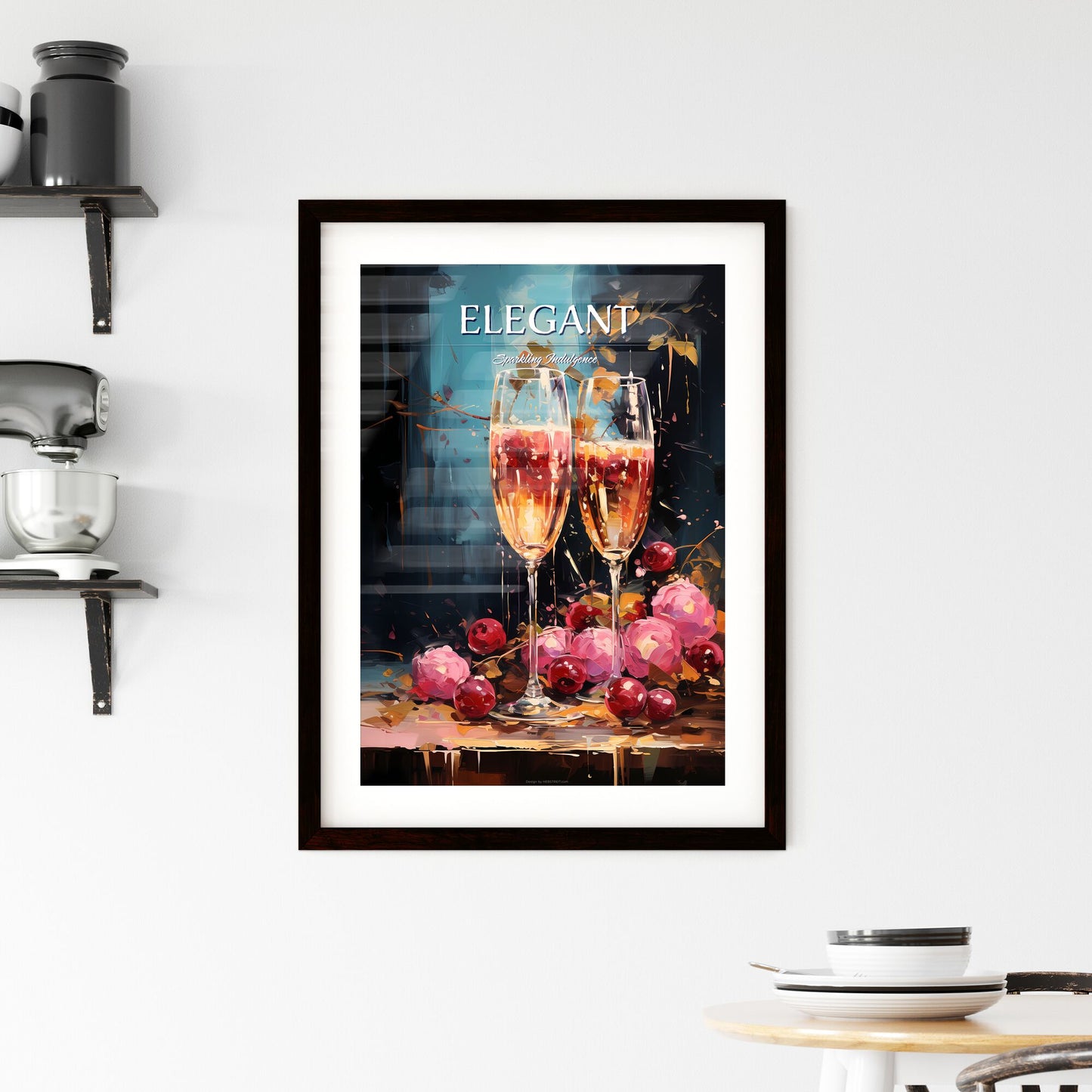 Perfect Kir Royale - A Painting Of Two Champagne Glasses With Cherries Default Title