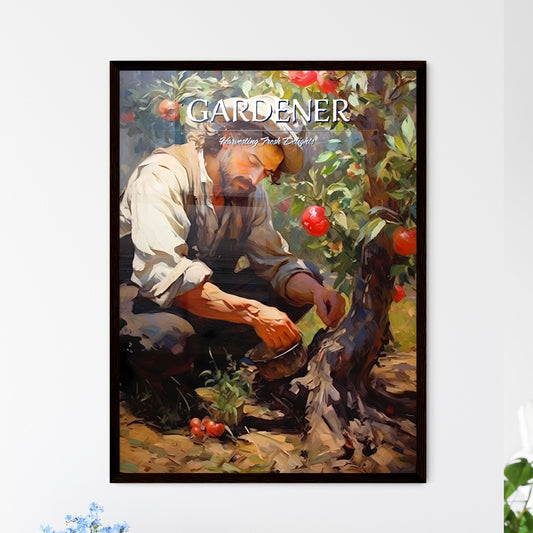 Planting An Apple Tree In The Garden - A Man In A Hat Picking Tomatoes From A Tree Default Title