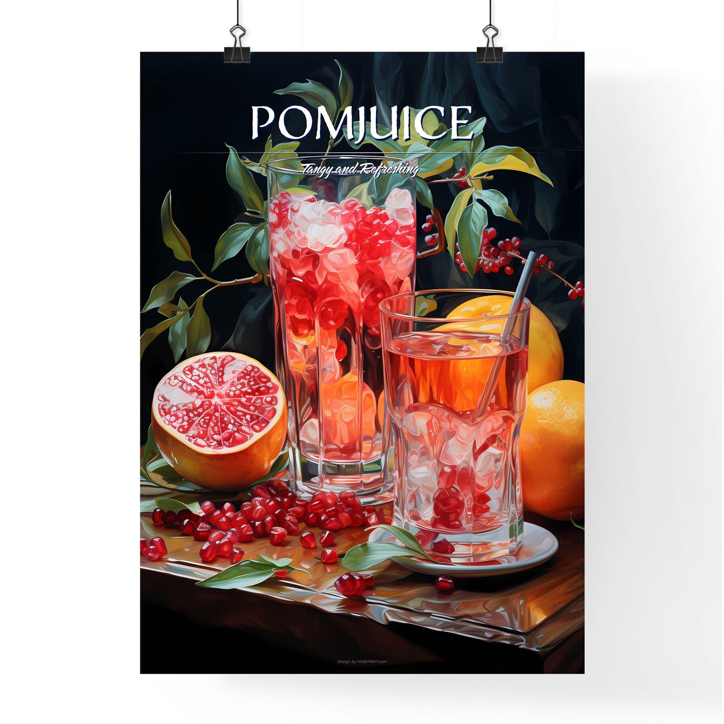 Pomegranate Cosmo - A Glass Of Juice And Fruit Default Title