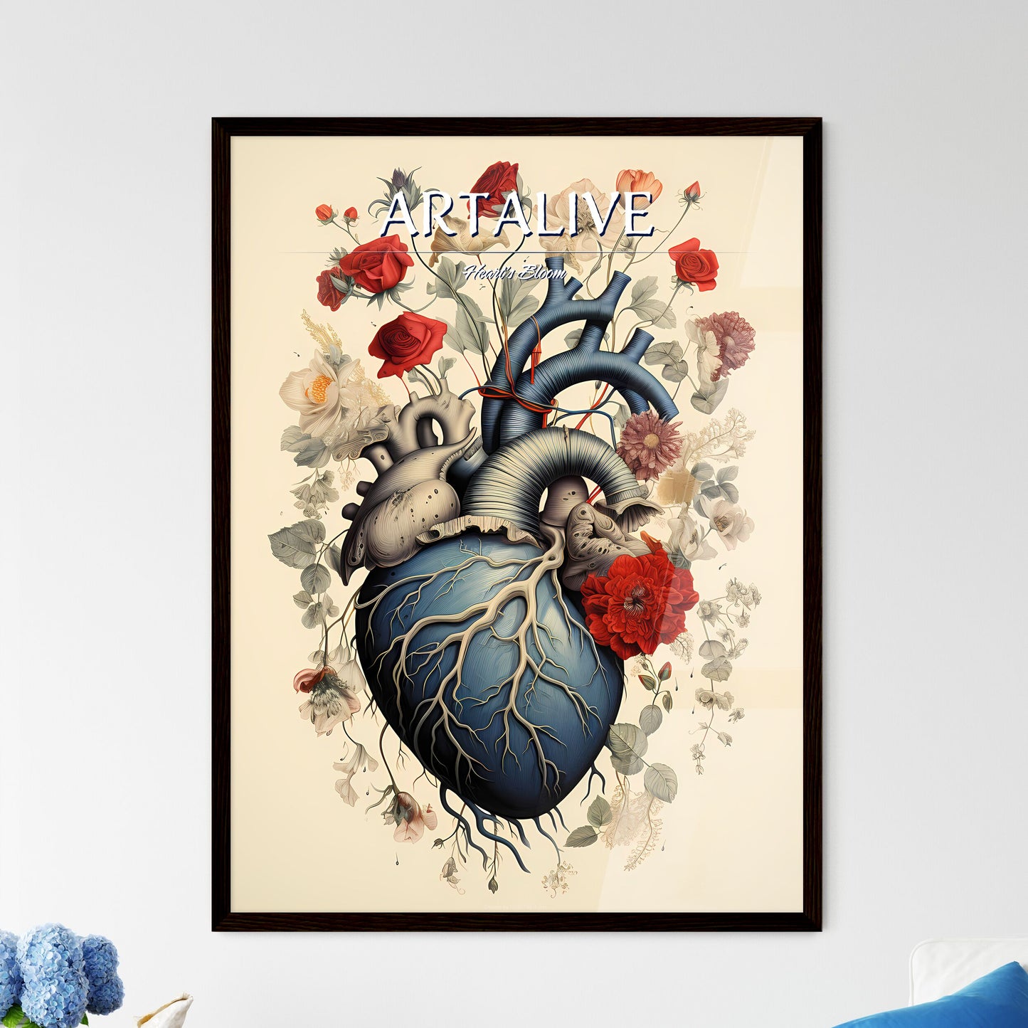 Save Life - A Drawing Of A Human Heart With Flowers Default Title