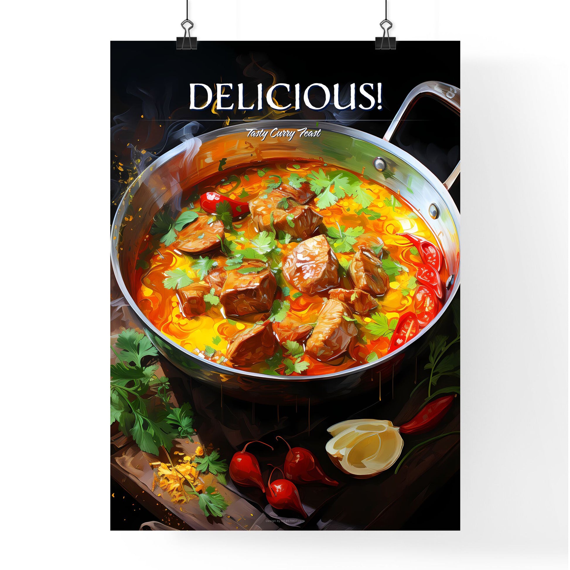 Spicy Mutton Curry Indian Style - A Pot Of Soup With Meat And Vegetables Default Title