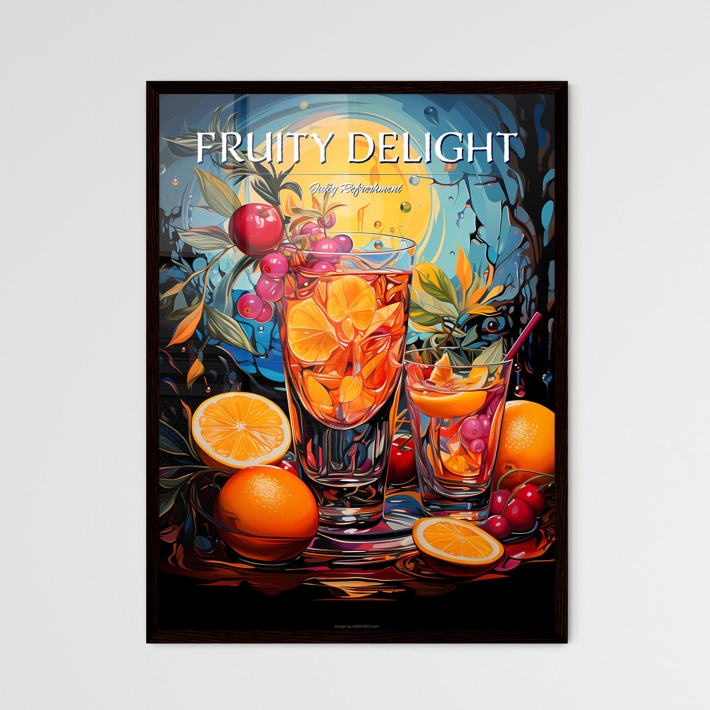 Tequila Sunrise - A Glass Of Fruit Juice And Fruit On A Tray Default Title