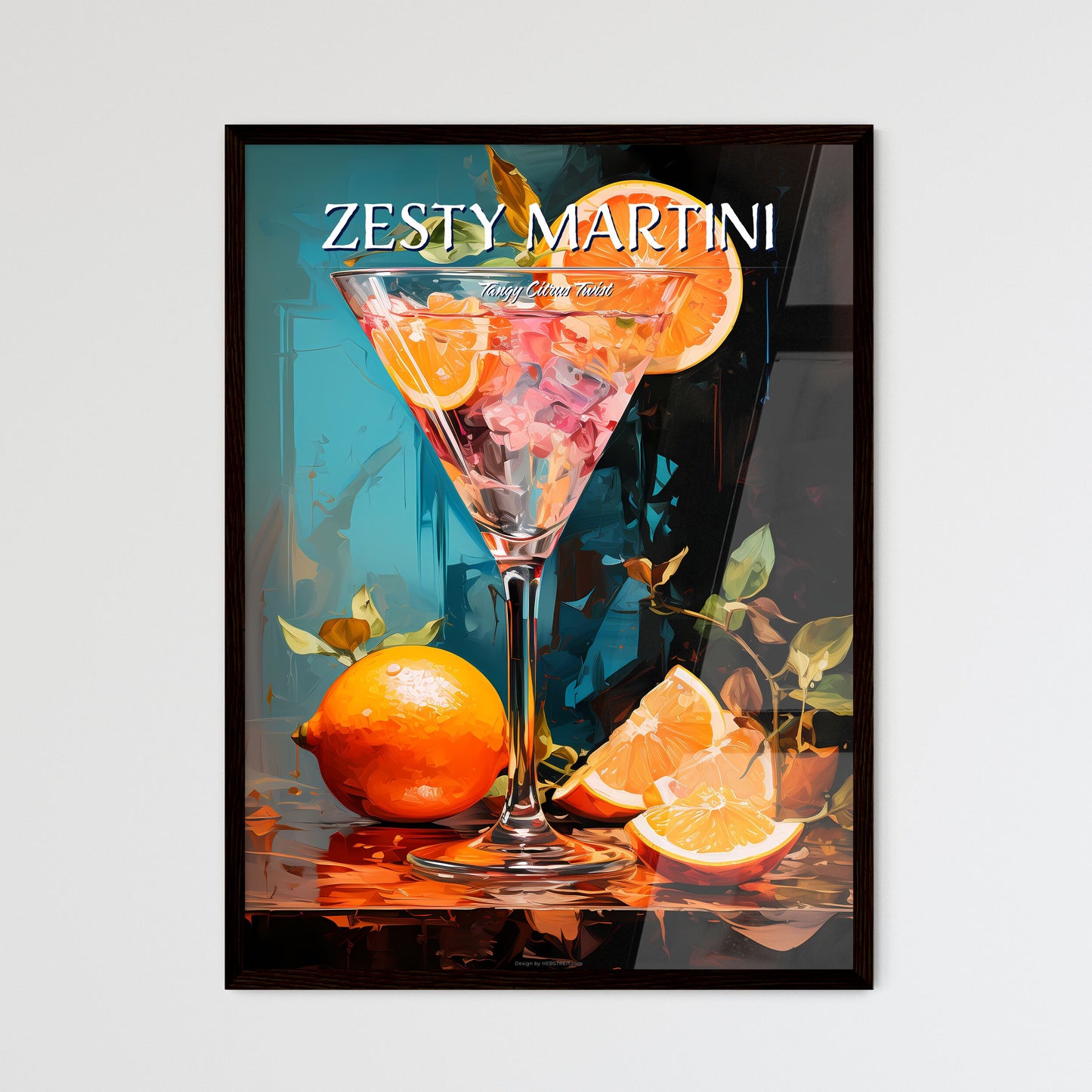 The Blood Orange Martini Is A Zingy Cocktail - A Glass With A Drink And Oranges Default Title