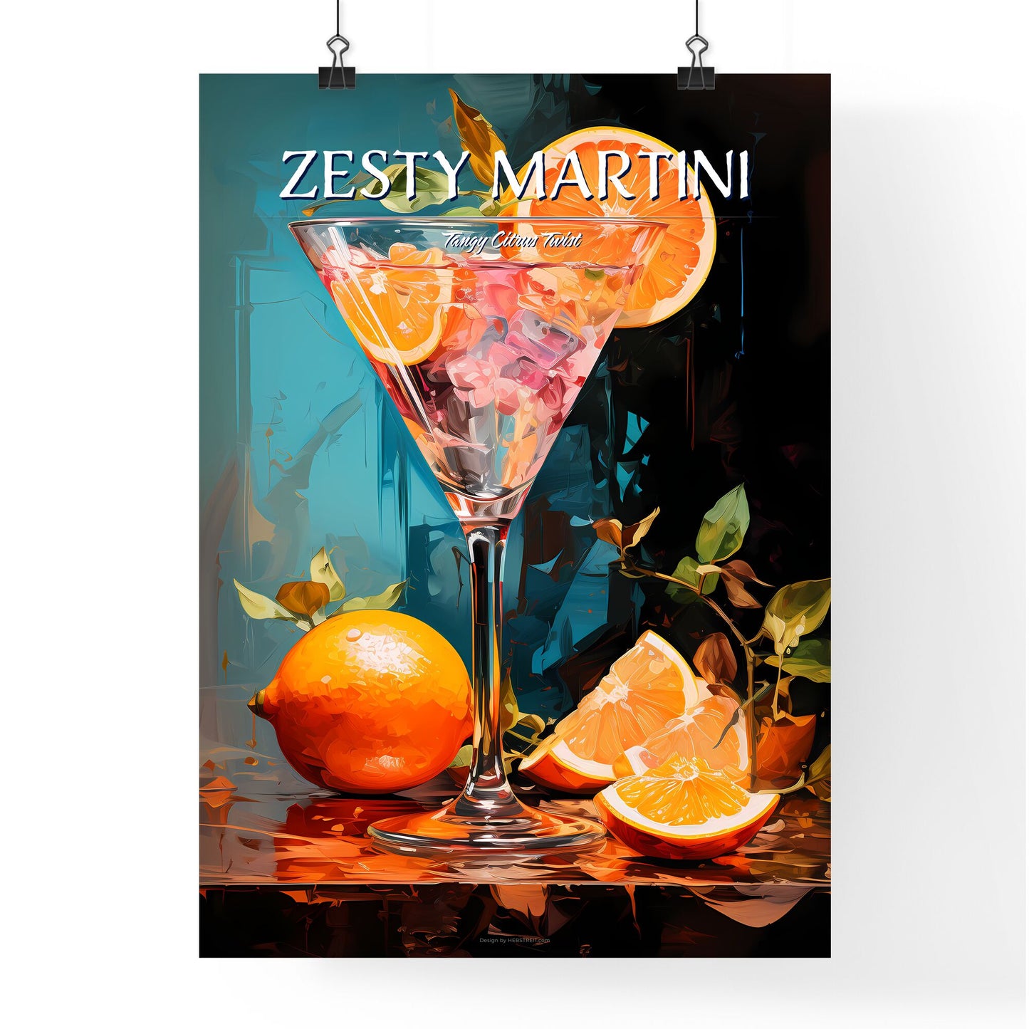 The Blood Orange Martini Is A Zingy Cocktail - A Glass With A Drink And Oranges Default Title