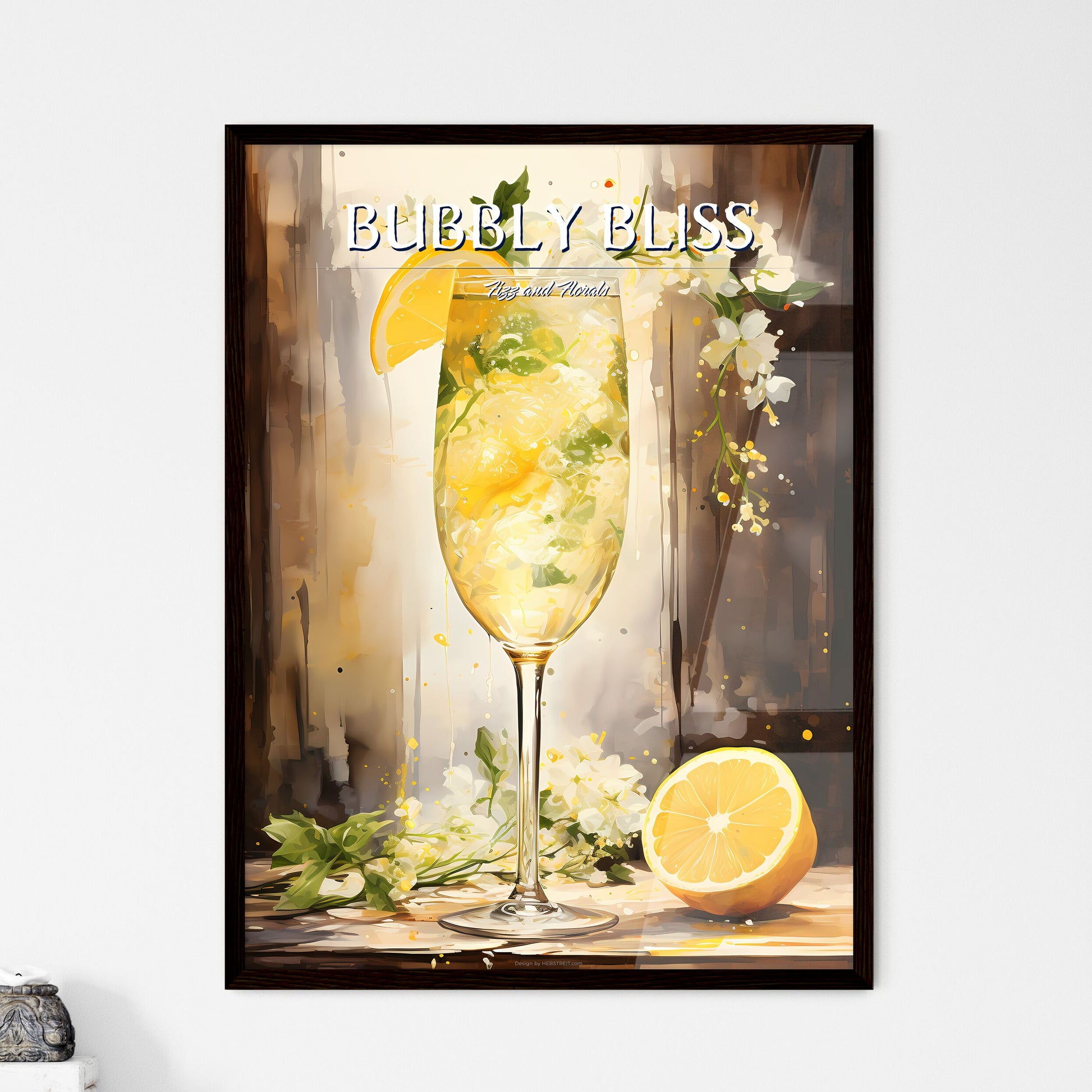 The French 77 Cocktail Is A Bubbly Mix - A Glass Of Lemonade With Flowers And Lemon Slices Default Title