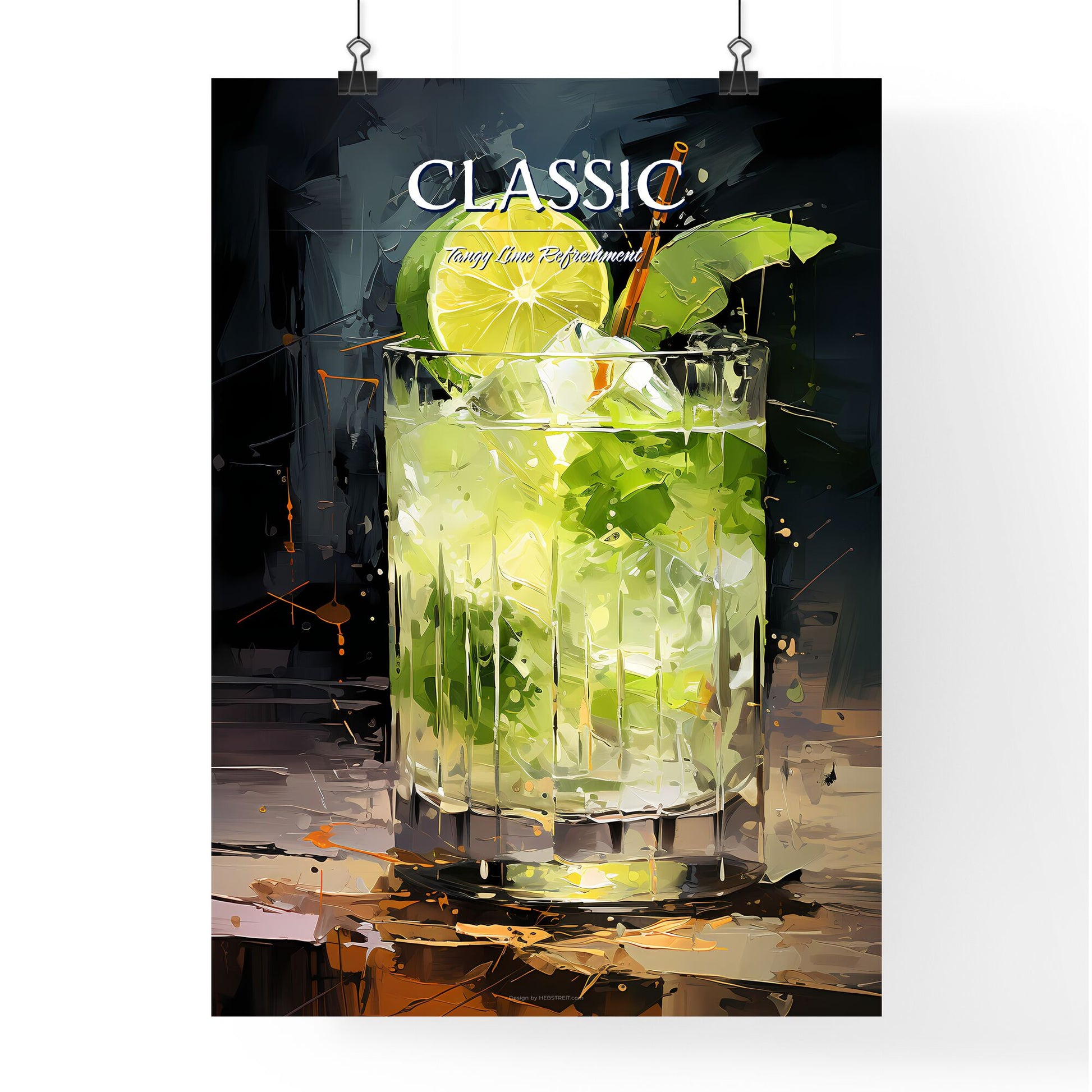 The Gin Gimlet Is A Classic Cocktail - A Glass With Ice And Lime Slices Default Title