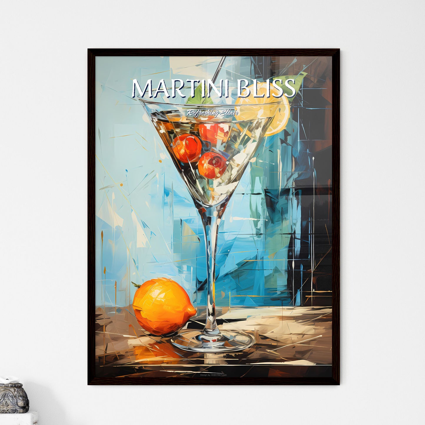 The Martini Is A Cocktail Made With Gin And Vermouth - A Martini Glass With Fruit In It Default Title