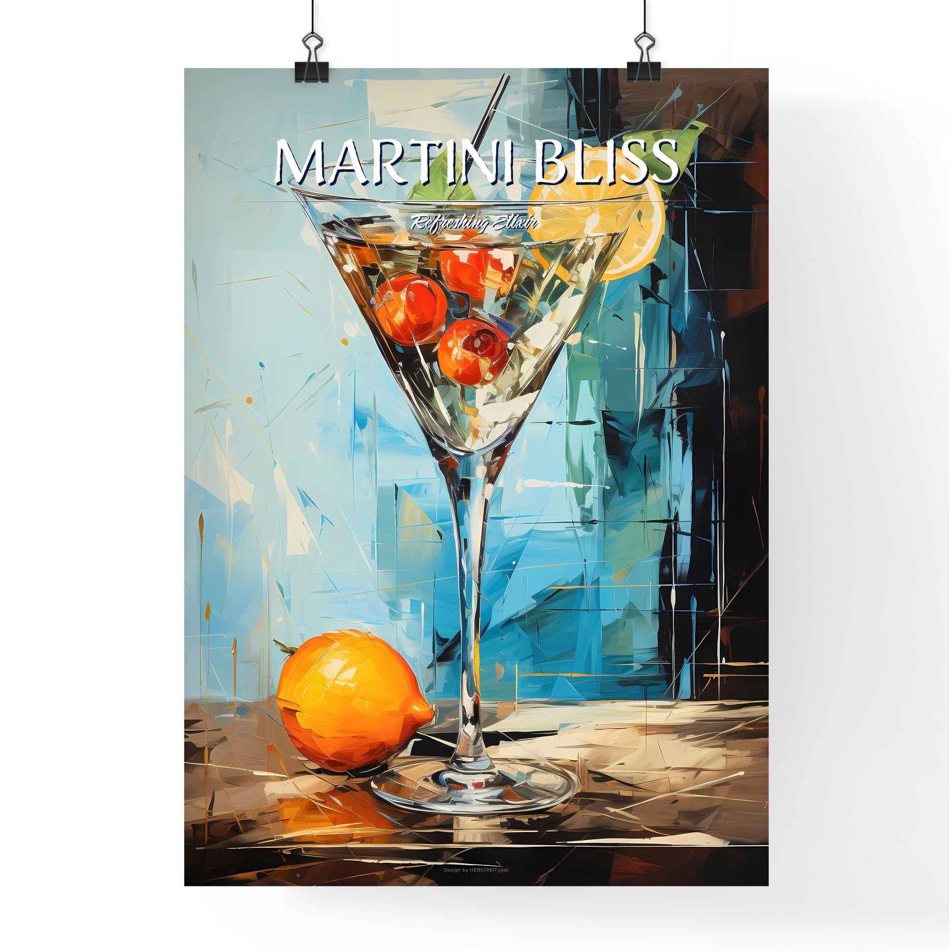 The Martini Is A Cocktail Made With Gin And Vermouth - A Martini Glass With Fruit In It Default Title