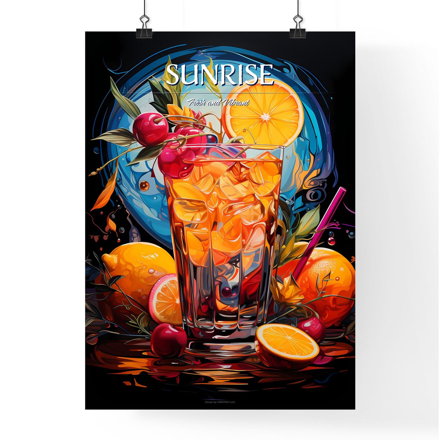 The Tequila Sunrise Is A Cocktail Made Of Tequila - A Glass Of Orange Juice With Fruits Default Title