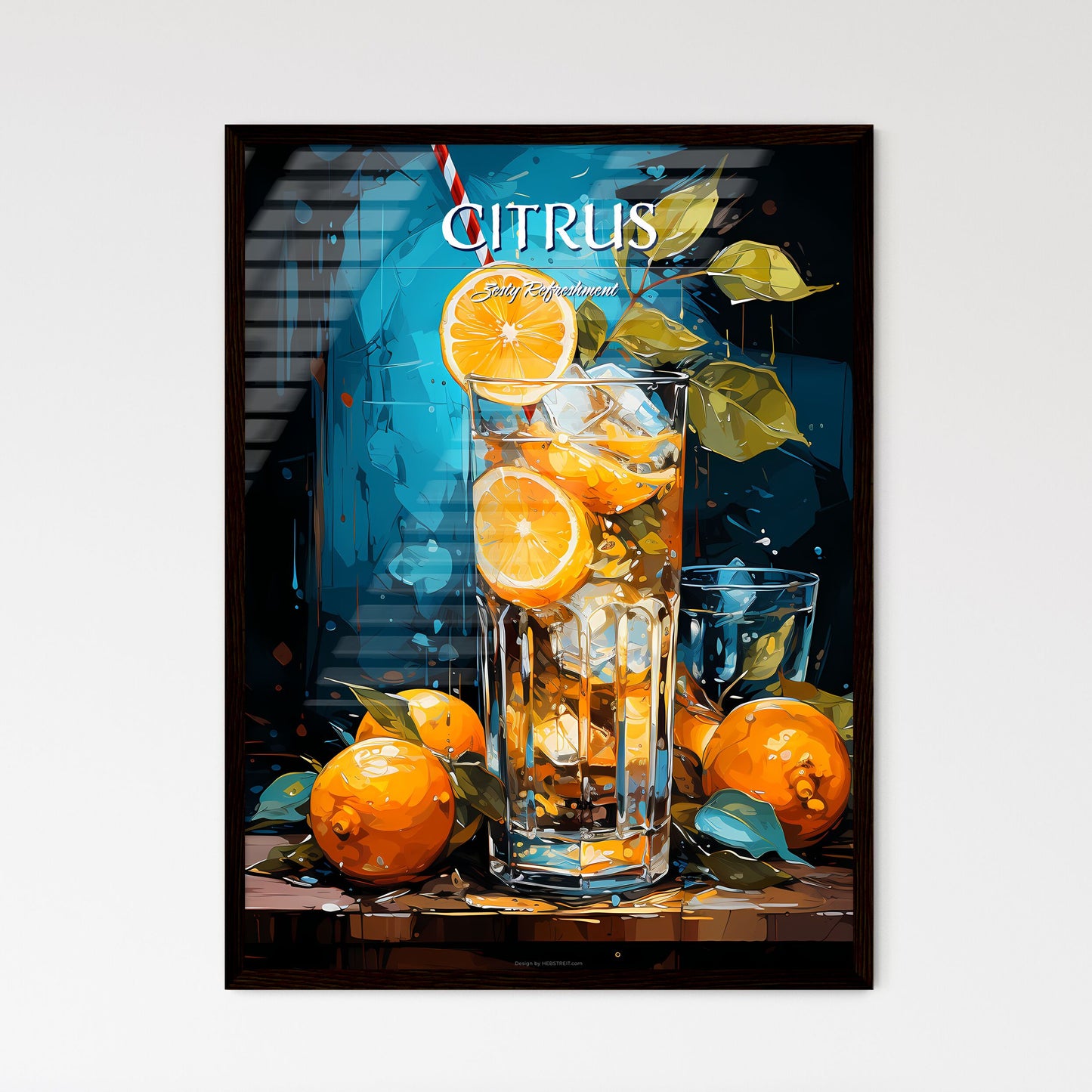 The Tom Collins Cocktail - A Glass Of Ice Tea With Oranges And Leaves Default Title