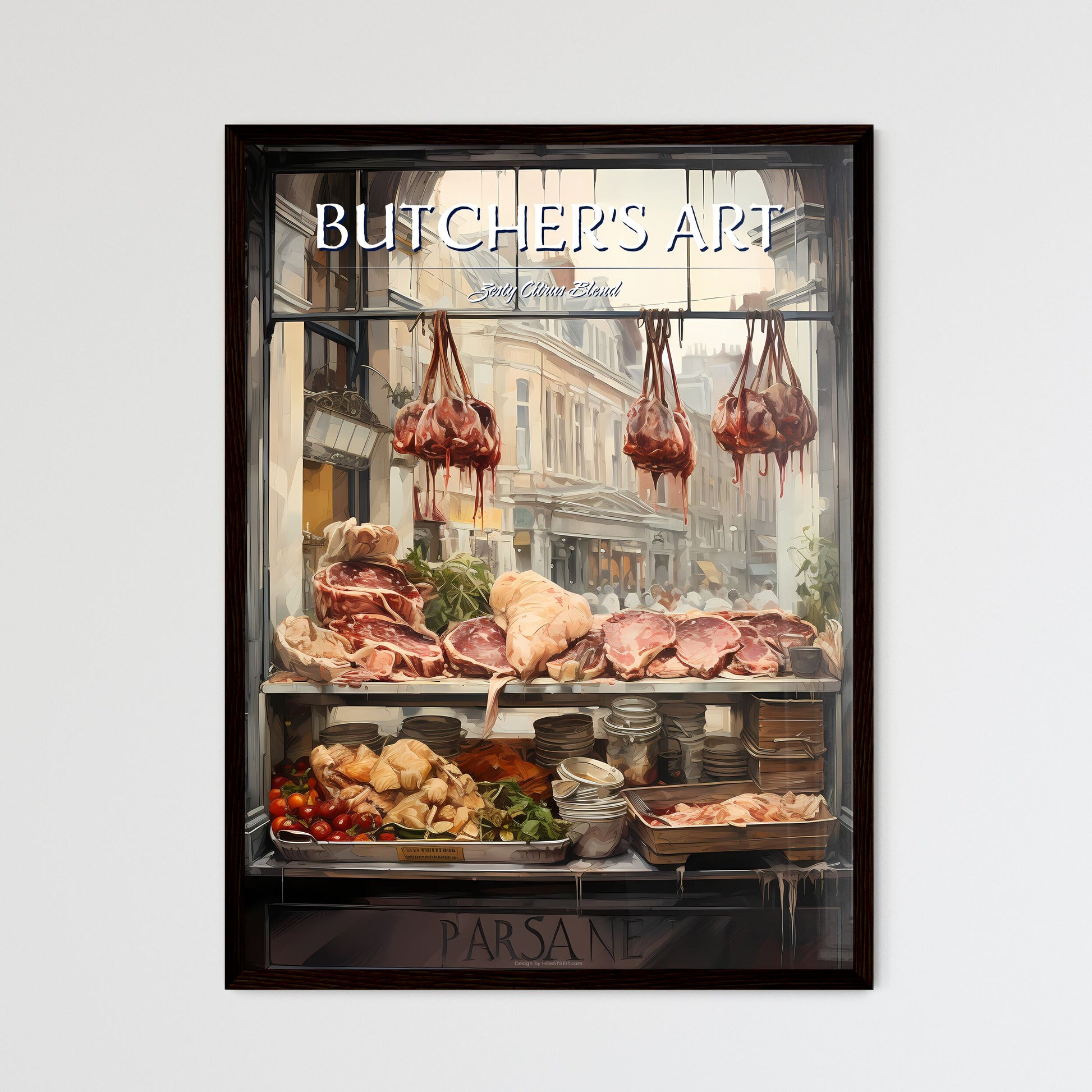 Typical Shop Window Of A Traditional Irish Butcher - Meat In A Store Window Default Title