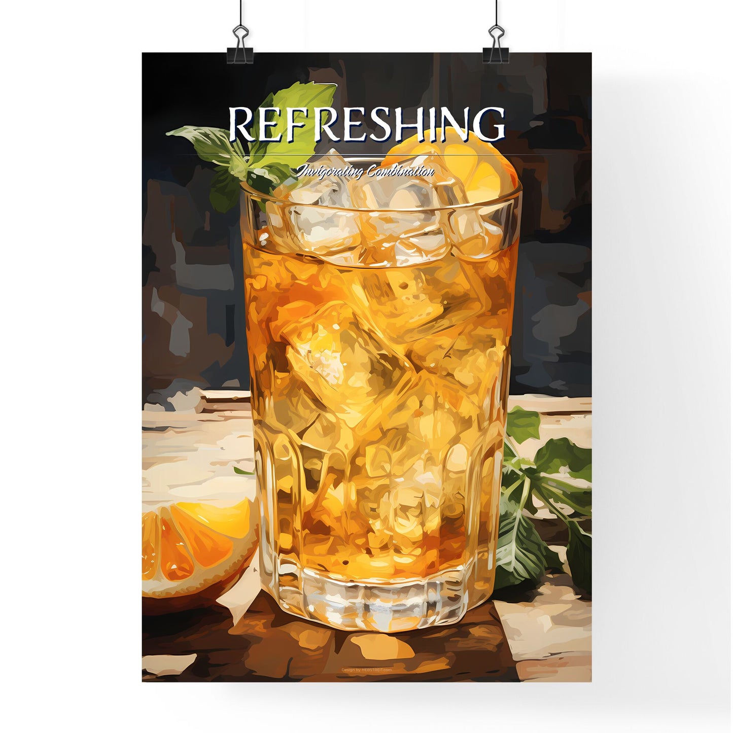 Whiskey Ginger Is An Easy Cocktail - A Glass Of Ice Tea With Lemon And Mint Leaves Default Title